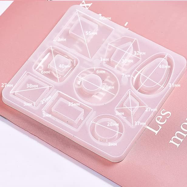 Miniatura 4 de Moldes de resina epoxi de silicona, kits de resina para principiantes, 143 piezas de accesorios de resina, kit de fabricación de joyas de resina,