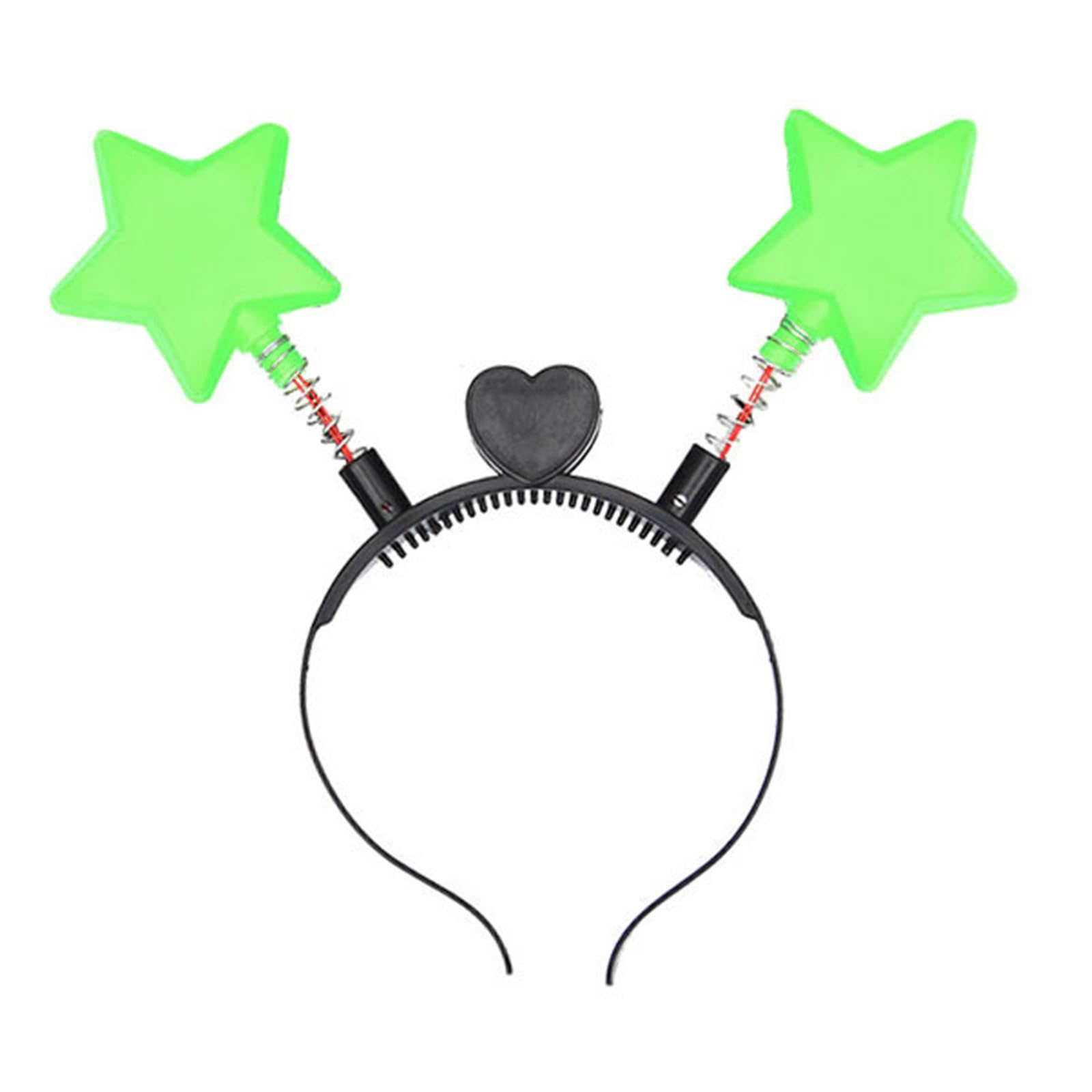 Uqezagpa LED Bouncing Star Shape Headband Lovely Hair Hoop Performances Headpiece Festival Presents For Couple Child