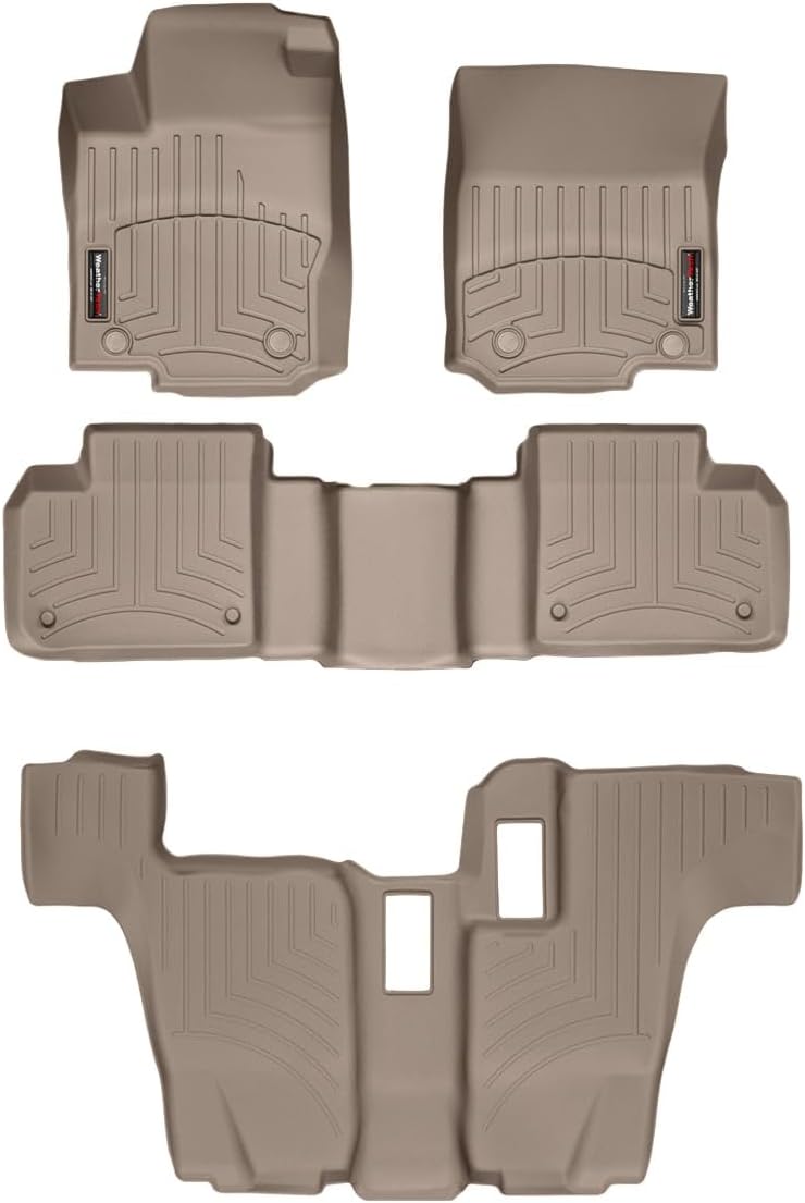 WeatherTech Custom Fit FloorLiners for Mercedes GL-Class, GLS-Class, AMG GL 63 - Full Set (44401-1-2-3), Black