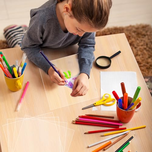 Image of Clear Flexible Plastic Sheets, Set of 10 PET Sheets 12 inchx12 inchx0.02 inch | Easy to Cut, Smooth Transparent Plexiglass Sheets for Crafting Display Painting, Replacement Frames Glass, Signs Projects