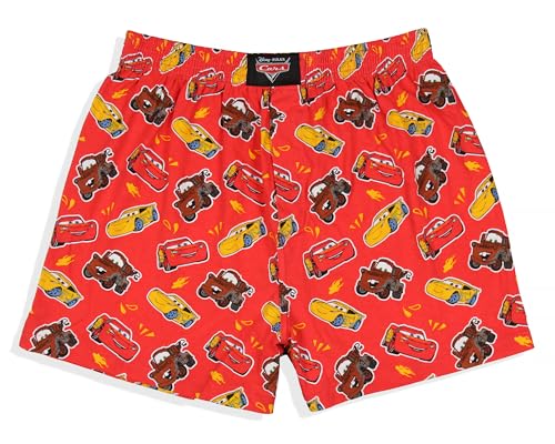 Disney Men's Cars Lightning McQueen Mater And Cruz Ramirez Boxer Shorts Underwear