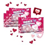 Colombina Heart Marshmallows, The Perfect Valentines Candy Gift for Friends, Family, Lovers, and Co-workers Alike, 5.1oz (Pack of 4)