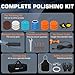 Protmex 1200W Car Buffer Polisher - 6 Inch Dual Action Polisher w/Constant Power - 6 Variable Speed 2500-6000RPM Orbital Polisher -Comfortable Grip Car Wax Buffer Polisher for Car Detailing Polishing
