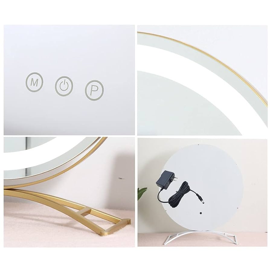 Amazon.co.jp: 卓上化粧鏡 女優ミラー 丸型化粧ミラー タッチ