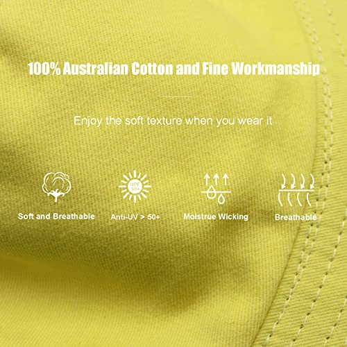Image of Bucket Hat for Women Men, Reversible Cotton Summer Sun Beach Cap Solid Color Style