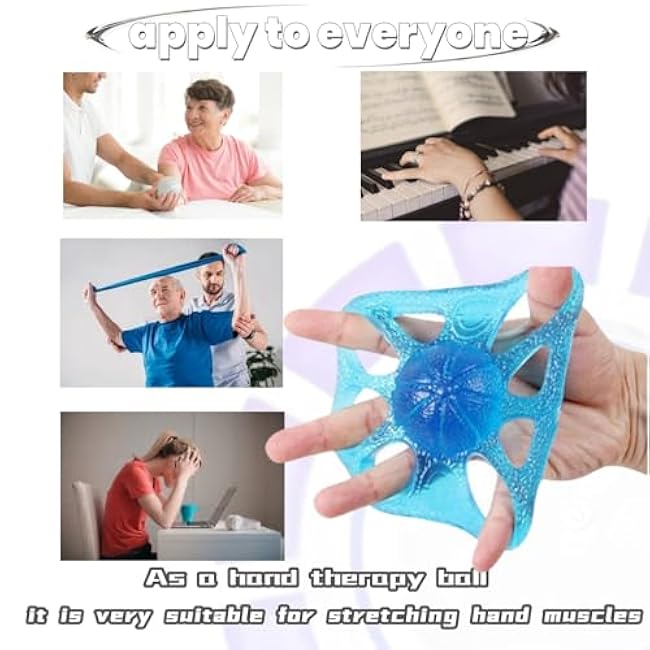 DEEYOTA finger exerciser & hand strengthener rehab,exercise squeeze ball for hands,Hand strength trainer is used for physical therapy,elderly people,and hand weakness(2 Pcs)