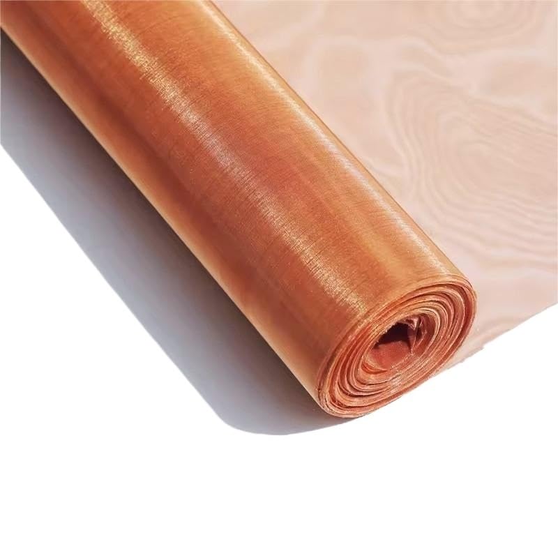 Copper Wire Filter Mesh, 100x100cm 100x50cm Pure Copper Wire Mesh Roll, 100 Mesh Fine Copper Mesh for Weep Holes 1roll(100cm x 100cm)
