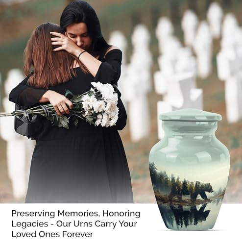 Image of Bear Urn - Small Urn for Ashes - Memorial for Men - Pack of 4 (3 inch)