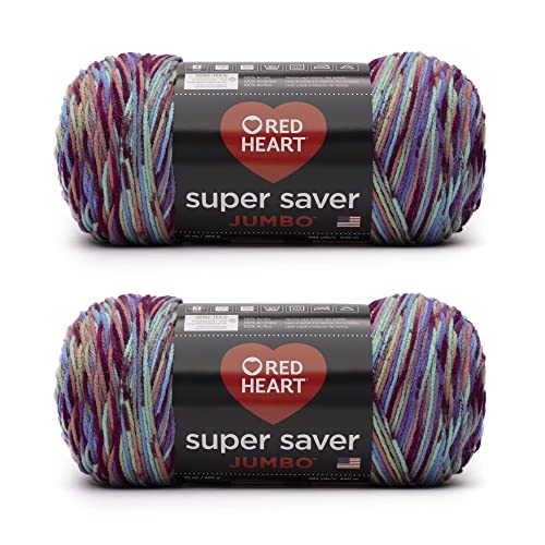 Image of Red Heart Super Saver Jumbo Starburst Print Yarn - 2 Pack of 10oz /283g - Acrylic - 4 Medium (Worsted) - 482 Yards - Knitting /Crochet