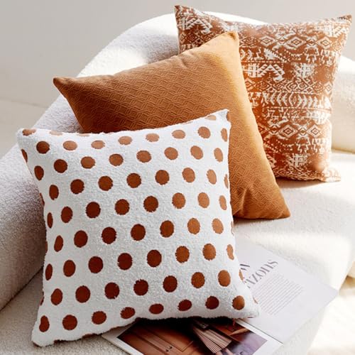 Housse de coussin automnale 45x45 cm en polyester doux pour canapé lot de 6