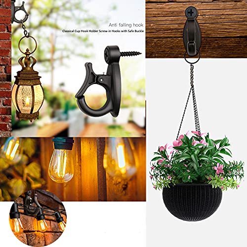 12 Pièces Crochet A Visser Avec Boucle De Sécurité Crochet De Plafond