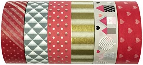 AllyDrew Lovely House Decorative Japanese Masking Tapes Washi Tapes, Set of 6