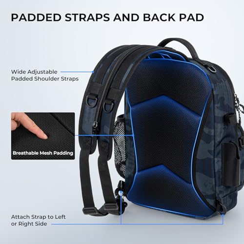 Image of KastKing BaitSpace Fishing Sling Bag, Fishing Backpack with Rod Holder