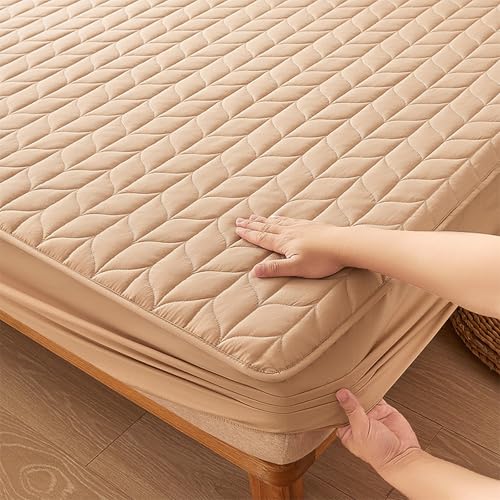 Luxuriöser gesteppter Matratzenschoner, hypoallergene Mikrofaserauflage (150 x 200 cm)