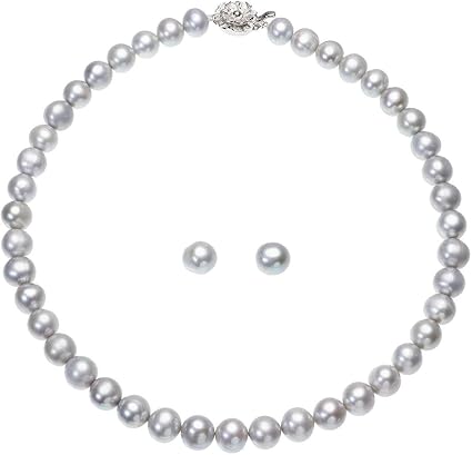 Amazon | 高級 淡水真珠 大粒 パール ネックレスセット 約9.0mm-10.5mm