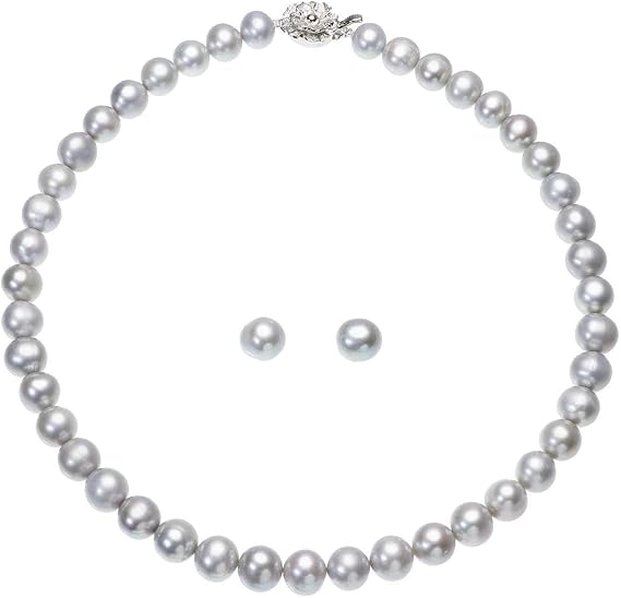 Amazon | 高級 淡水真珠 大粒 パール ネックレスセット 約9.0mm-10.5mm
