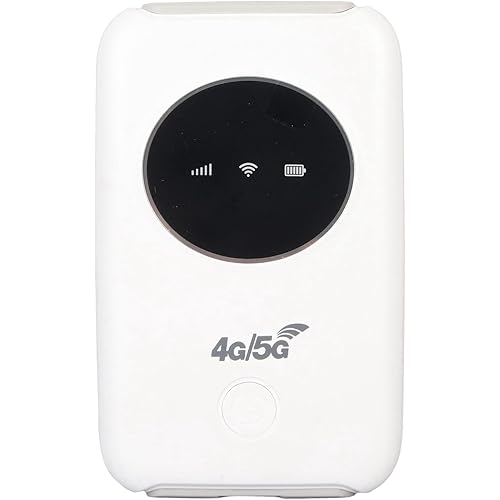 Heayzoki USB Modem, Unlocked 300M High Speed 5G Hotspot SIM Slot, Up to 10 Users, Portable Mobile Router for Party Travel Business Work Outdoor