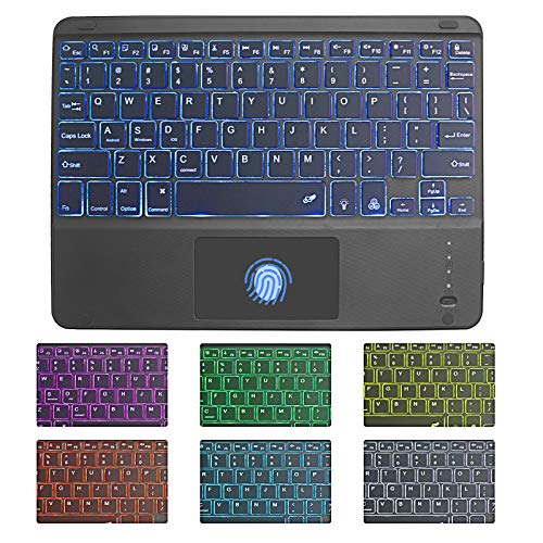 Amazon.co.jp: Bluetoothキーボード タッチパッド付 7色バック
