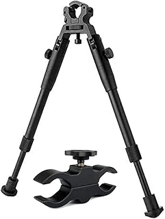 BESTSIGHT Clamp-on 6-9 inch Bipod for Rifles Round Mount Quick Release Foldable Tactics Bipod Adjustable Height and BESTSIGHT Night Vision rife Scope Mount Tools Mount for IR illuminators - BESTSIGHT