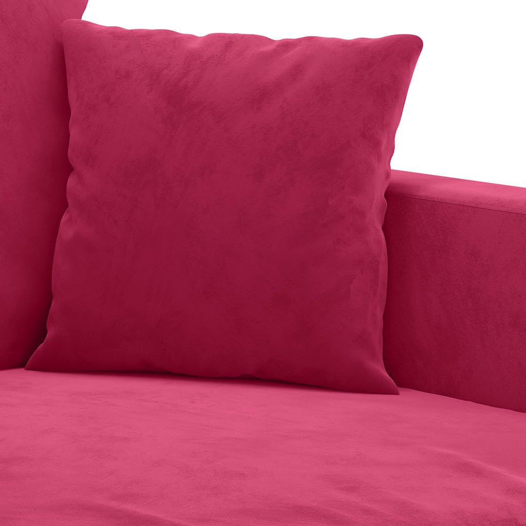 vidaXL Divano a 3 Posti Rosso Vino 180 cm in Velluto