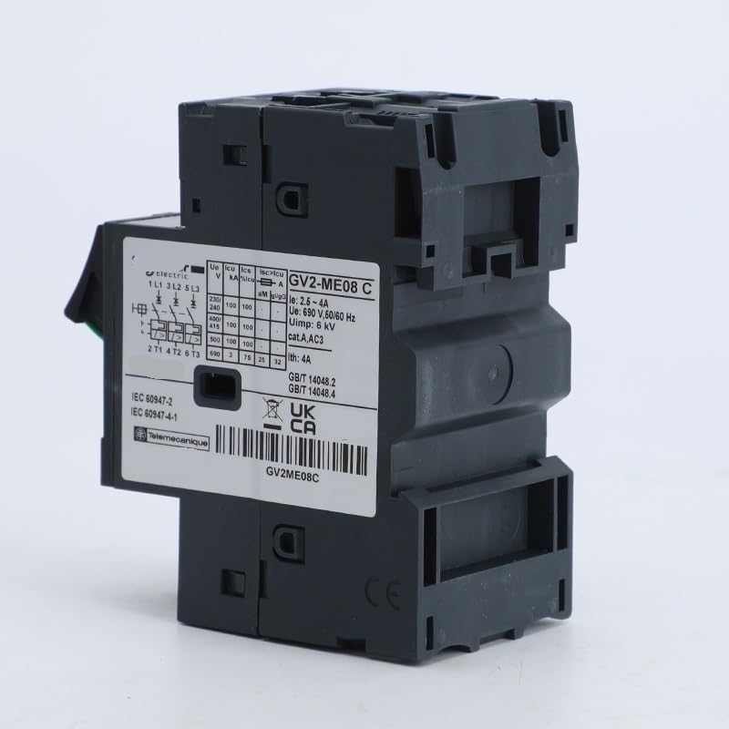 AMotor przycisk wyłącznika GV2ME01C 02C 03C 04C 05C 06C 07C 08C 10C 14C 16C 20C 21C 22C 32C 1 sztuka (GV2ME08C)