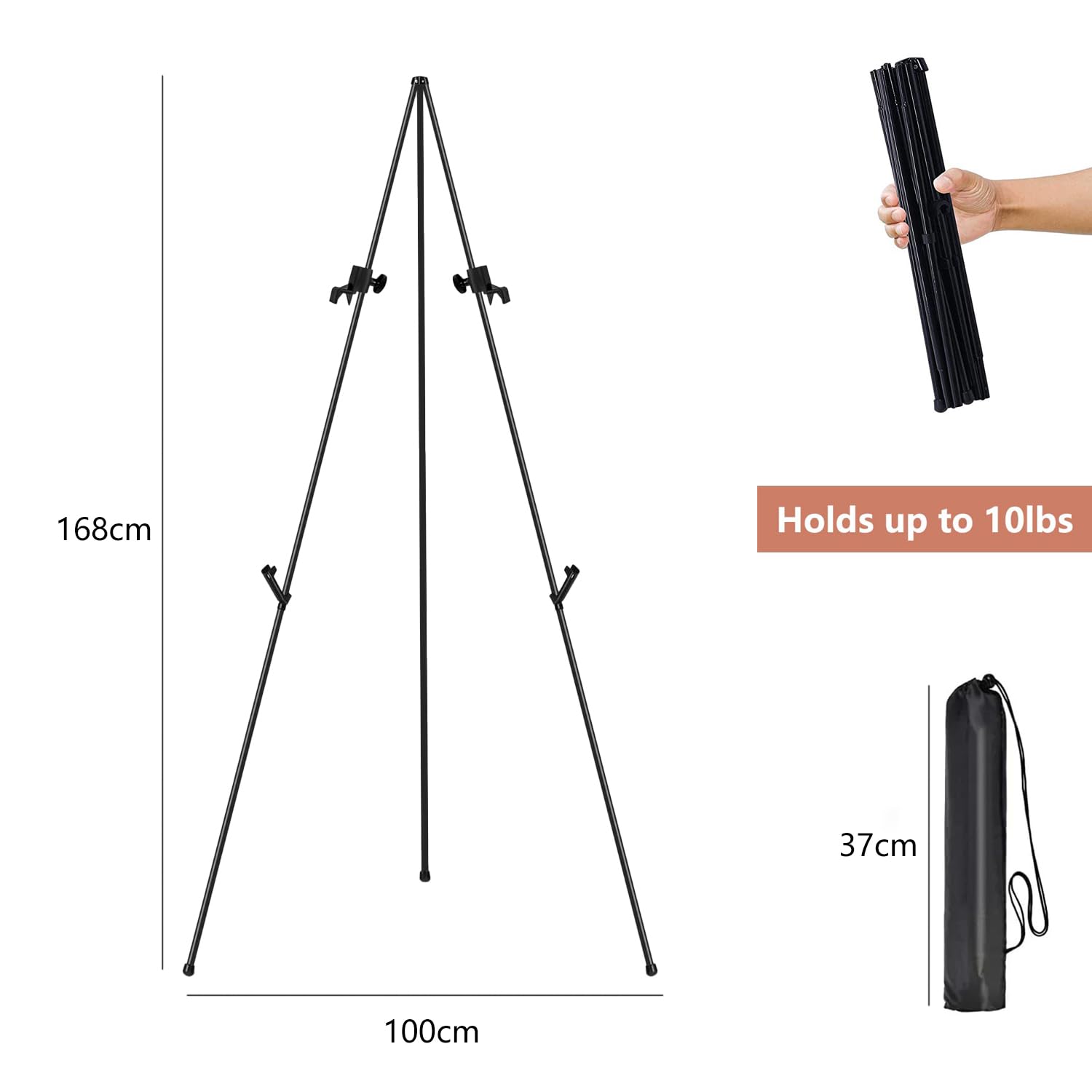 Hniuyun Black Easel Stand for Wedding Sign & Poster - Image 2
