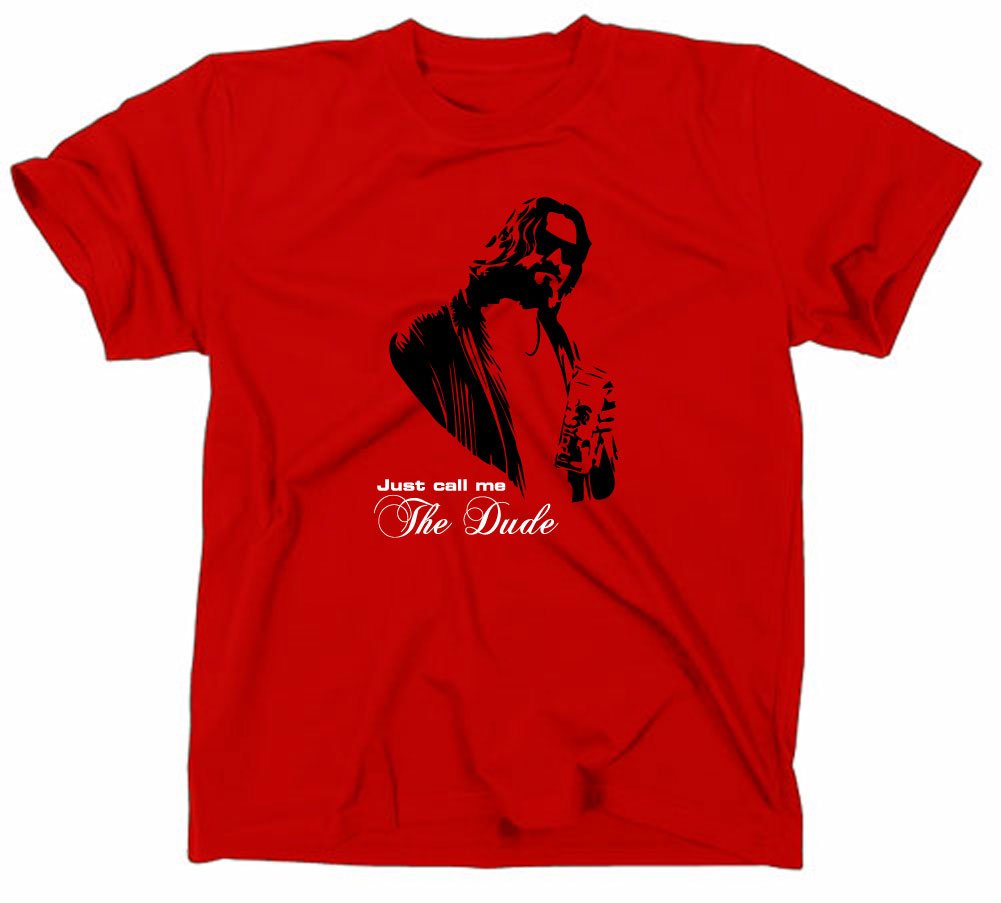 Styletex23 Men's Red The Big Lebowski The Dude T-Shirt, Xxl