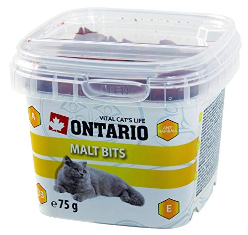 Ontario Malt Bits Anti-Haarball Katzen Snacks 75g