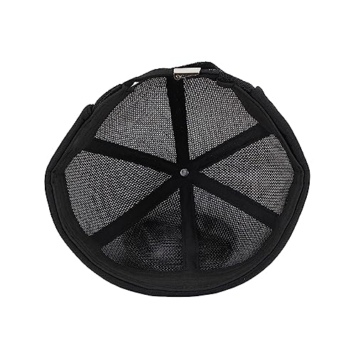 Unisex Mesh Docker Cap Rolled Cuff Breathable Brimless Skullcap Beanie Hip Hop Hat Adjustable (As1, Alpha, One_Size, Black, One Size) #TOP3