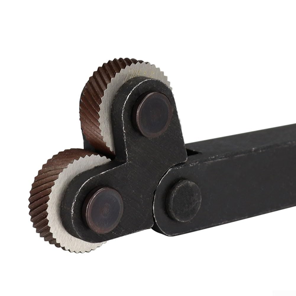 Porte-outils de tour professionnel avec 6 roues de moletage réticulées 0 5/1 0/2 0 mm Gaufrage pour une meilleure texture de travail des métaux et des résultats d'usinage fiables