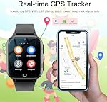 4G GPS Smart Watch for Kids,Kids Phone Smartwatch with Whatsapp Line,Anti-Lost Waterproof Video Phone Call Real-time Tracking Pedometer Voice Message Camera SOS Alarm Watch for Boys Girls Gifts