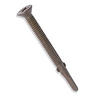 Vista 8 de Tornillos autoperforantes de madera a metal en U - Tornillos autoperforantes de cabeza de estrella para fijar madera a metal con alas Paquete