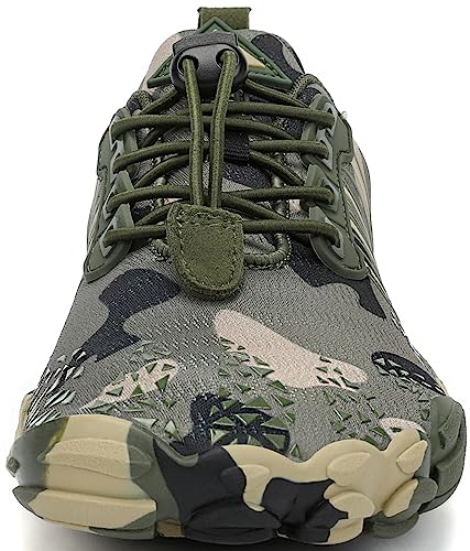 Kricely Men's Minimalist Barefoot Shoes Wide Toe Box Cross Trainer Shoes Outdoor Athletic Gym Trail Running Shoes (Camouflage 13) - Image 3