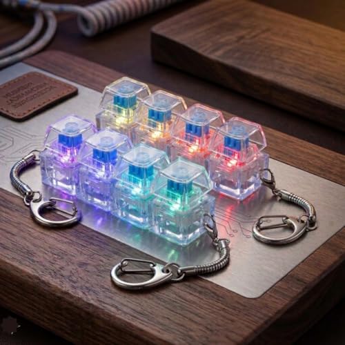(Pack of 2) Keyboard Fidget Keychain, Clicky Keyboard Keychain Mechanical Switch Keychain | Mini Keyboard Clicker Toy for Stress Relief | Fidget Click Keychainz | Return Gifts