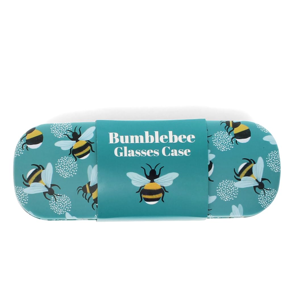 Rex London Bumblebee Hardshell Glasses Case & Cleaning Cloth, Hard Shell Spectacle Cases, Sunglasses Cover for Women, Eyeglass Box, Mens Sunglass Holder, Women's Eyewear Storage, Insect Glass Cases.