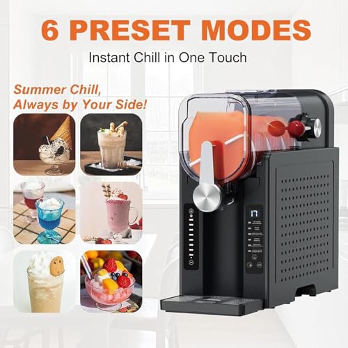 Slush Maschine, 1.6L Slushie Maschine für Zuhause,kein Eis erforderlich,mit Selbstreinigung, 6voreingestellte Programme, gefrorene Slushie, Margaritas, Frappés, Milchshake – Bild 4