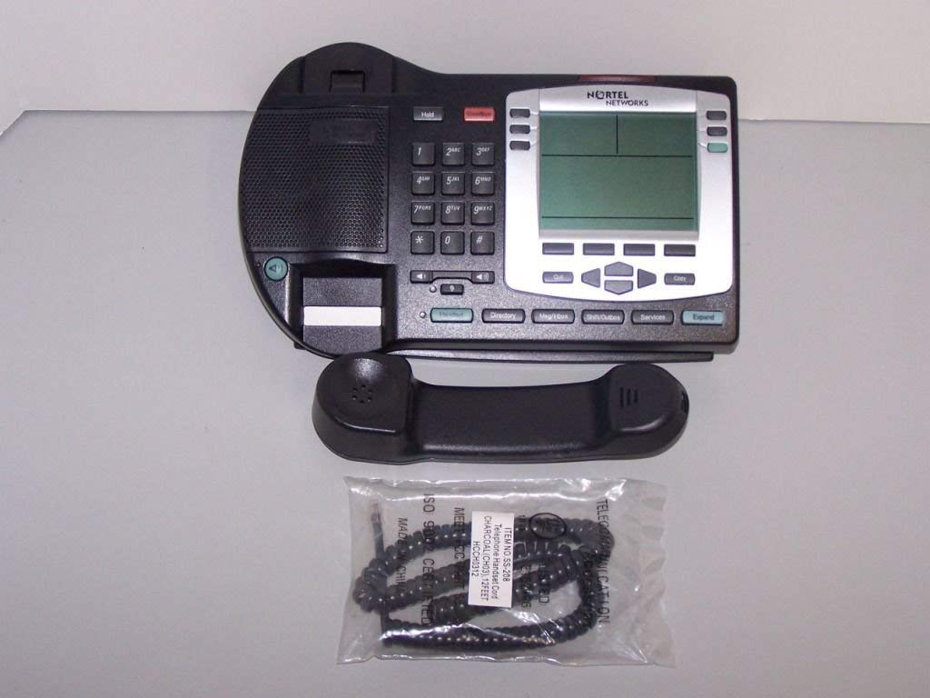 Nortel IP Phone 2004 PoE Charcoal w Silver Bezel (NTDU92) (Renewed)