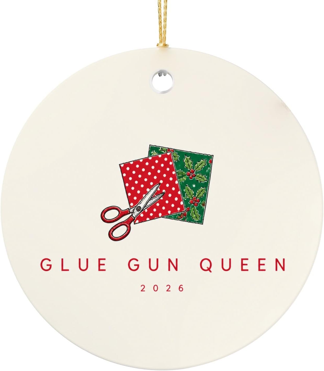 Glue Gun Queen Christmas Ornament - Crafty Gift - 2026