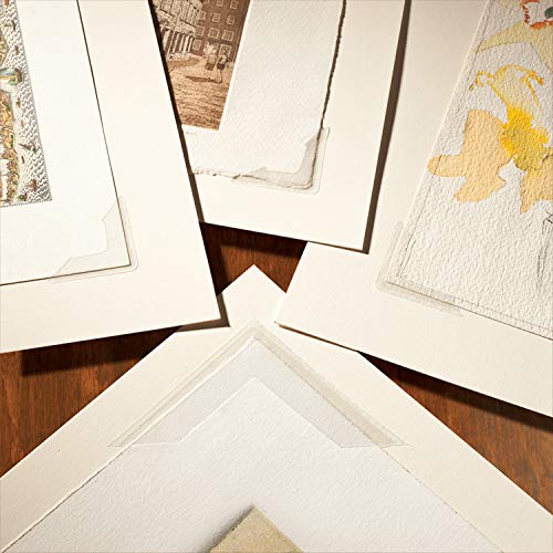 Lineco Self-Adhesive Polypropylene Mounting Corners, Full View, 3 inches, Package of 24 (L533-0037M)