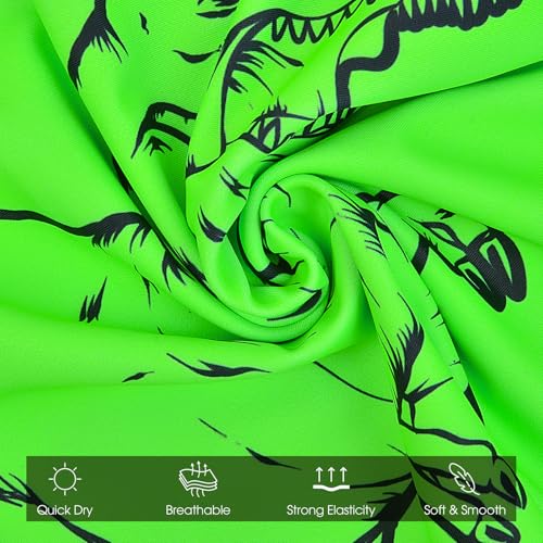 Image of Boys Two Piece Rash Guard Swimsuits Kids Short Sleeve Swimwear Sets Bathing Suit with Sun Hat for 2-6 Years