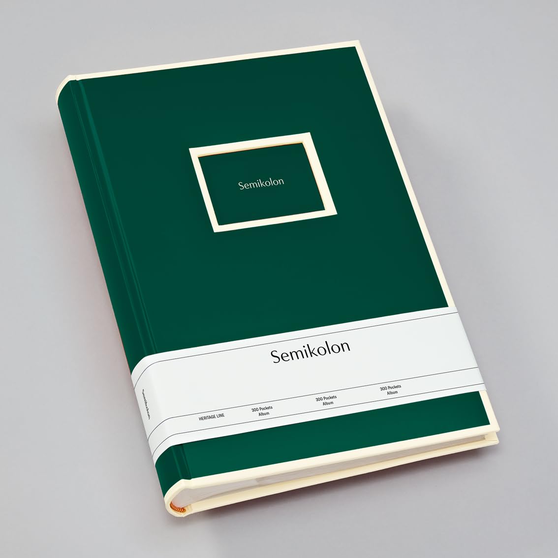 Semikolon 364072 album z 300 kieszeniami - 22,5 x 32,8 cm - 100 stron w kolorze kremowym, na zdjęcia 300 x 10 x 15 cm, zielony las