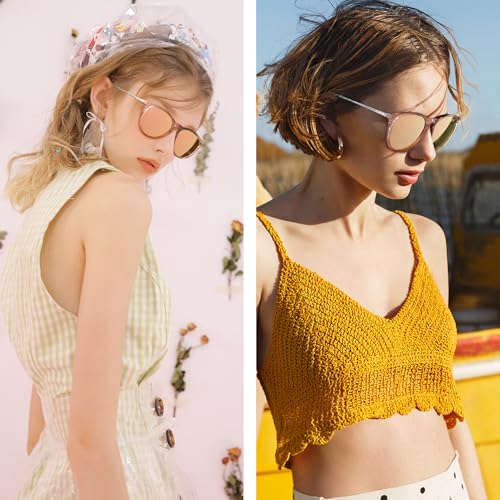 Polarized Sunglasses For Men Women Classic Shape, Mixed Metal Frame 100% UV Protection3