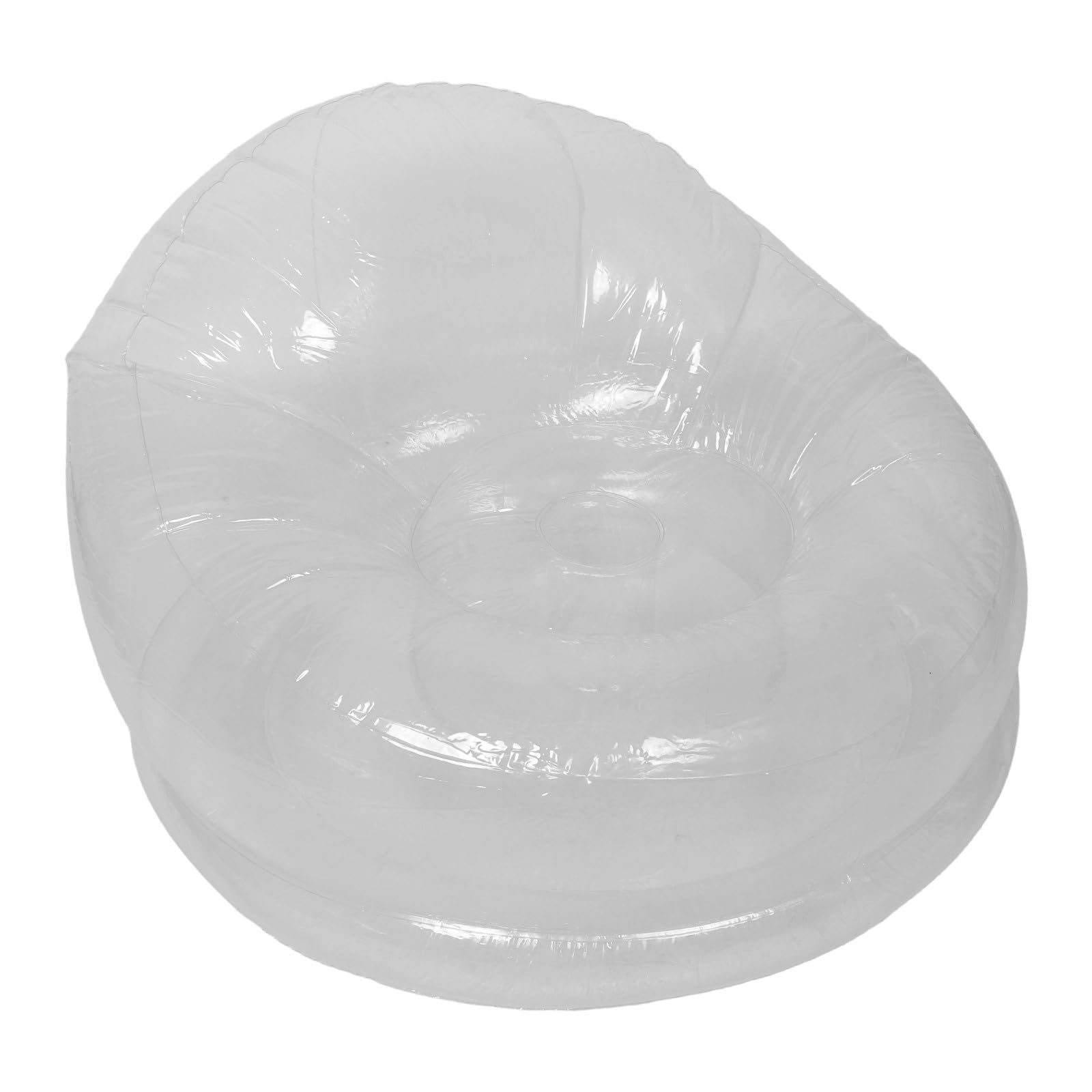 Kisangel Przezroczyste dmuchane kanapy, przezroczysty fotel wypoczynkowy z PVC, przenośna dmuchana sofa, lekki fotel dmuchany do salonu, ogrodu, przy basenie