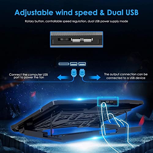 Support de refroidissement pour ordinateur portable de jeu avec écran LCD réglable - 5