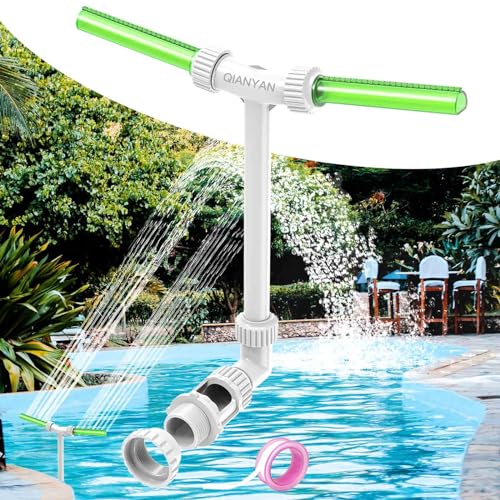 2 in 1 Pools Wasserfall für Ein Pool, WasserfäLle Pool-FontäNe mit GrüNem Nachtglow,Springbrunnen für Pool Brunnen Wasserfall, WasserfäLle SprüHnebel KüHlung, SprüHfontäNe Wasserkaskaden 2 in 1 Pools Wasserfall für Ein Pool, WasserfäLle Pool-FontäNe mit GrüNem Nachtglow,Springbrunnen für Pool Brunnen Wasserfall, WasserfäLle SprüHnebel KüHlung, SprüHfontäNe Wasserkaskaden