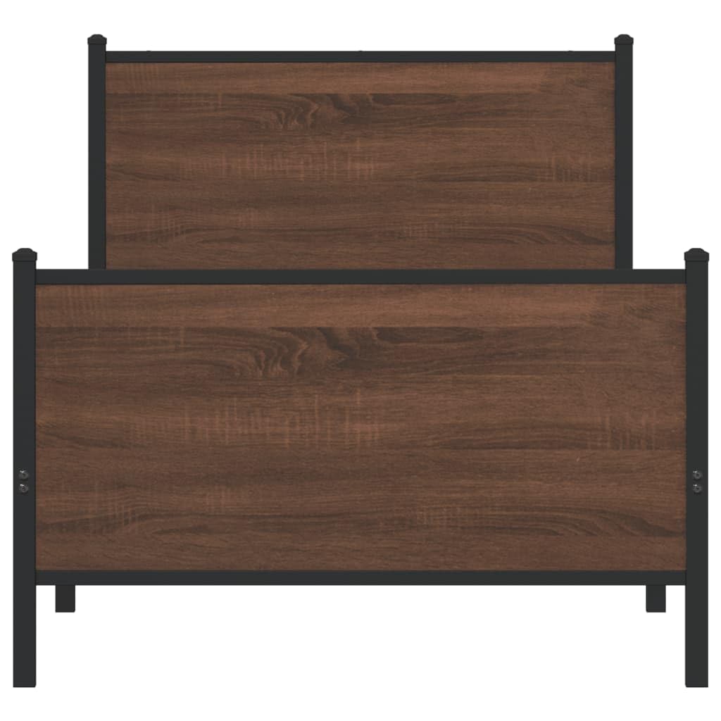 Stalowa stabilna rama elegancki klasyczny design 75x190 cm brąz