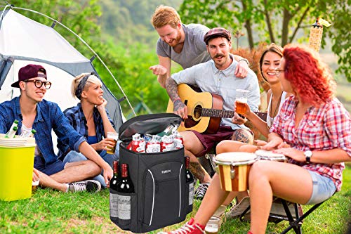 Forich Cooler Backpack Portable Soft Backpack Coolers Insulated Leak Proof Large Cooler Bag For Men Women To Work Travel Beach Camping Hiking Picnic Beer Bottle Backpack, 30 Can (X - Black) #TOP6
