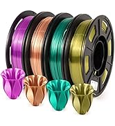 IEMAI PLA Filament 1.75mm, Silk Filament 1.75 PLA 3D Printer Filament Purple/Bronze/Rose Gold/Jad...