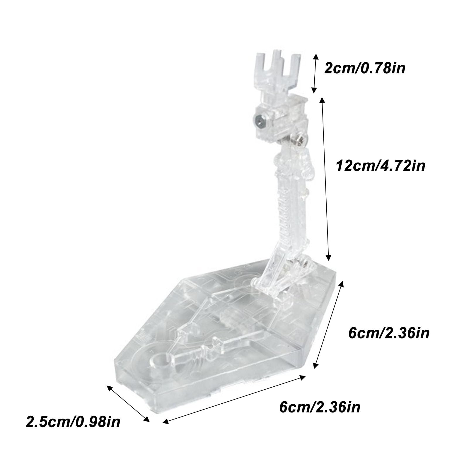 5 Pack Action Figure Stand Set Hobby Action Base pour SD BB RG HG 1/144 Modèle Modèle Affichage de jouets Poutien du support de poupée en plastique (transparent)