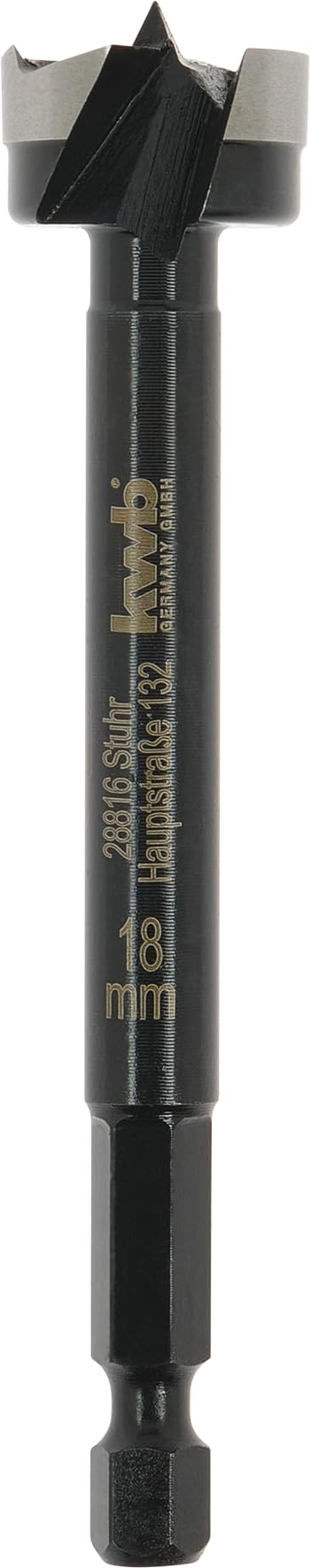 kwb Broca Forstner de 18 mm de diámetro (para madera, cabeza forjada, afilado especial, agujeros rápidos y sin desgarros, punta central rectificada en 4 lados, para destornilladores y taladros